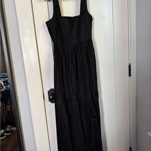 Black Maxi Dress F21 Square Neck Semi Formal/Casual